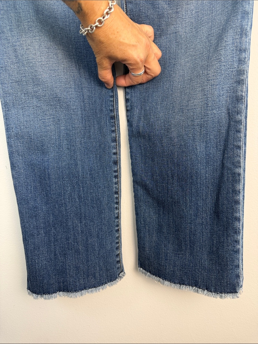 Nili Lotan Boyfriend Jeans Tribeca Wash Cotton Stretch Cropped Straight 29 USA - Picture 9 of 16